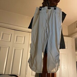 Cargo pants with russing inside capris